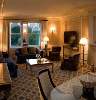 #405 is a one-bedroom suite with stunning views of Central Park.