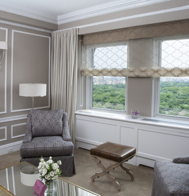 Tastefully decorated City View Suite #2309 features commanding views of the city and Central Park.