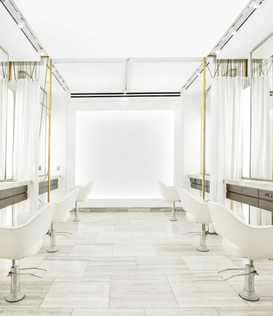 Salon chairs and mirros at Zahir Ziani Salon at The Sherry-Netherland